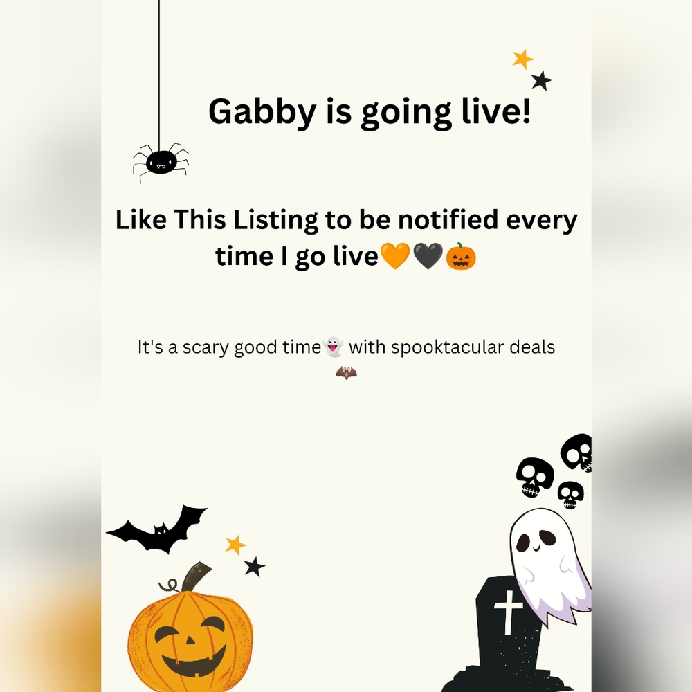 Gabby's Live Show Listing🧡🖤